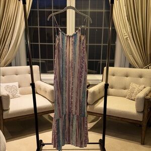Multicolor Striped Maxi Dress